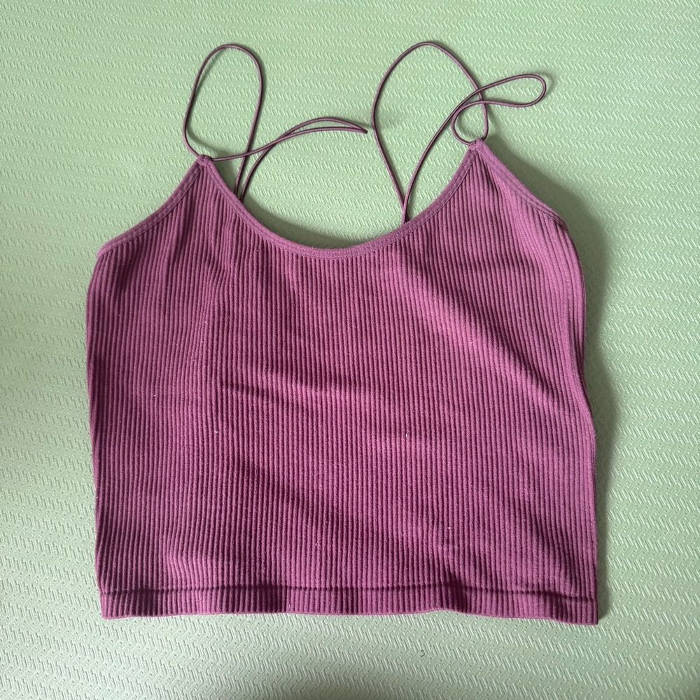 Zara Brown Ribbed Camisole